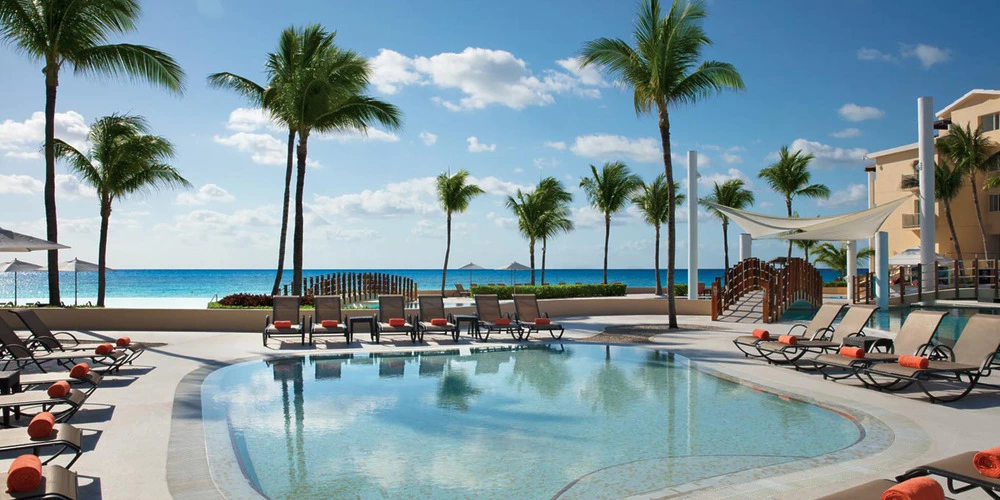 Tequila Pool Terrace with ocean views at Dreams Jade Riviera Cancun